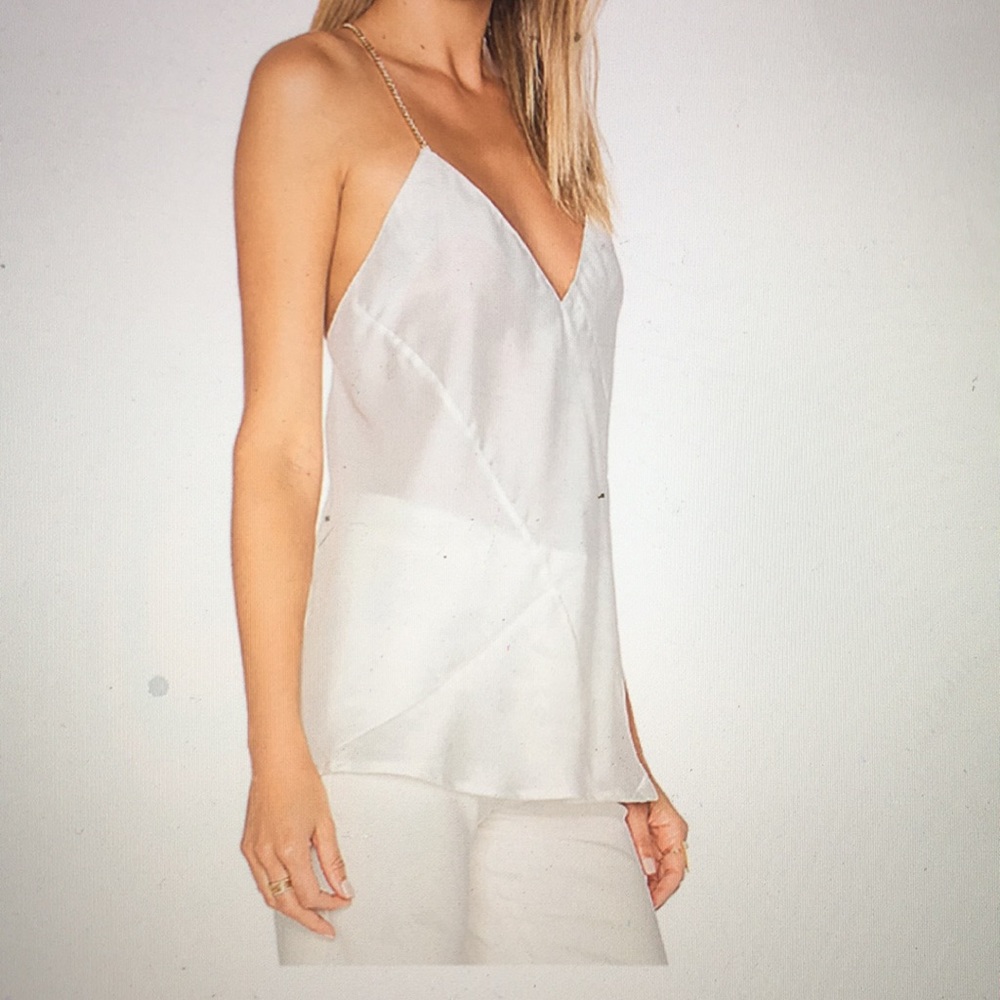 Airlie Silana Cami white with gold chain strap